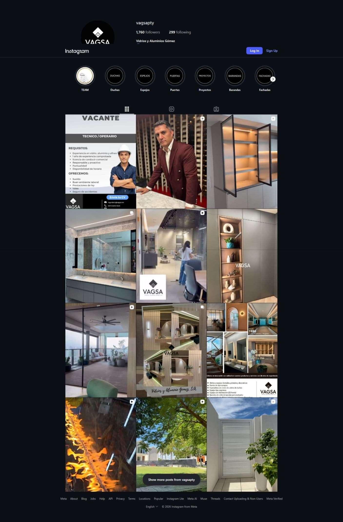 Portafolio de proyectos de VAGSA