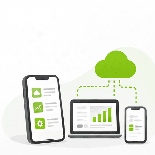 Ilustración de SaaS y aplicaciones